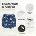 thumbnail image 6 of Picia Cartoon Sharks2 Pattern Women's 2 in 1 Athletic Running Shorts High Waisted Workout Casual Gym Sweat Shorts with Comfy Liner Zipper Pockets-Large, 6 of 9