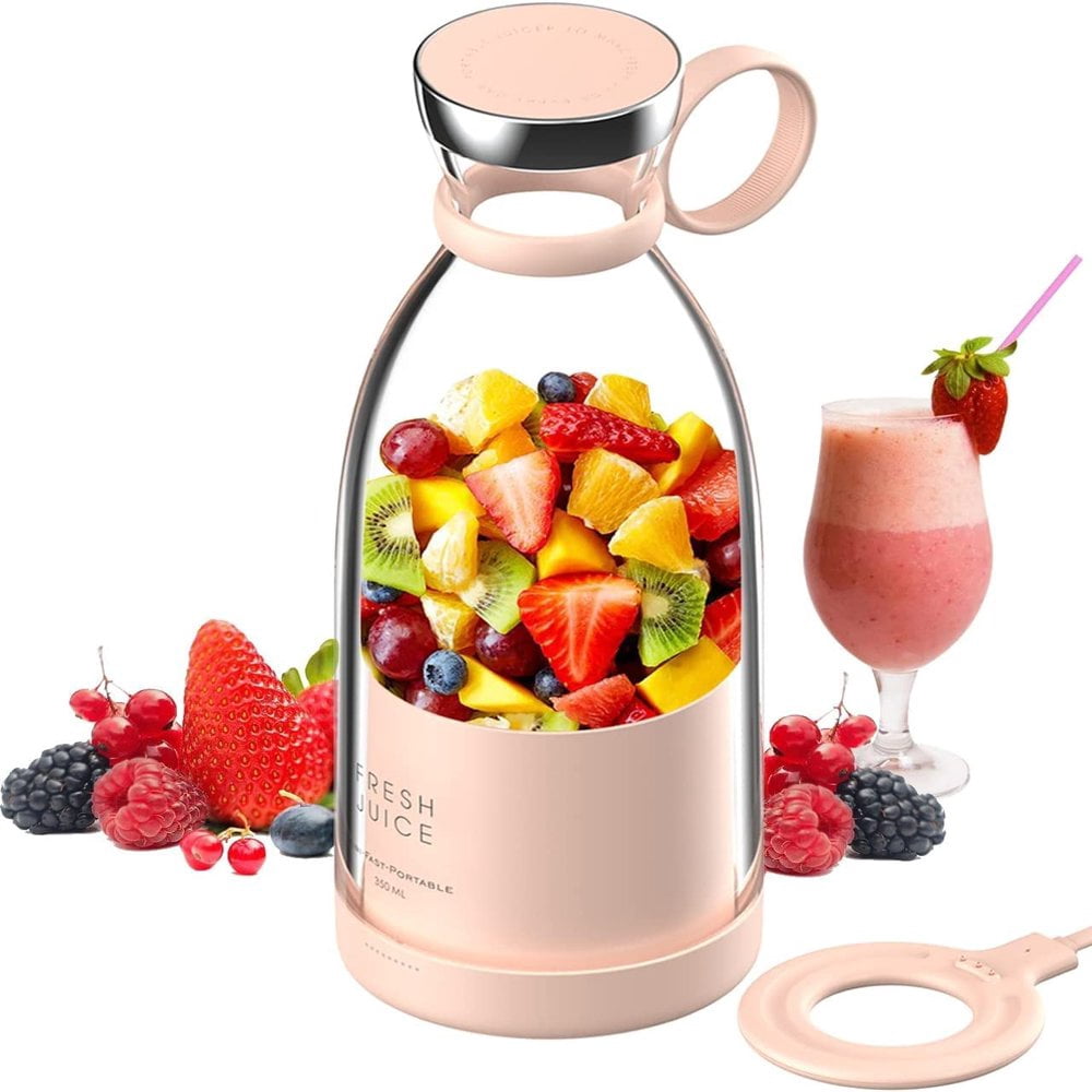 Blender Personnel Portable Blender Alimenté par Batterie USB (Rose)