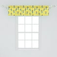 thumbnail image 2 of Ambesonne Hula Girl Window Valance, Hawaiian Dancer Tropical Tahitian Tradition Travel Party Wonders, Curtain Valance for Kitchen Bedroom Decor with Rod Pocket, 54" X 12", Sky Blue Yellow, 2 of 3