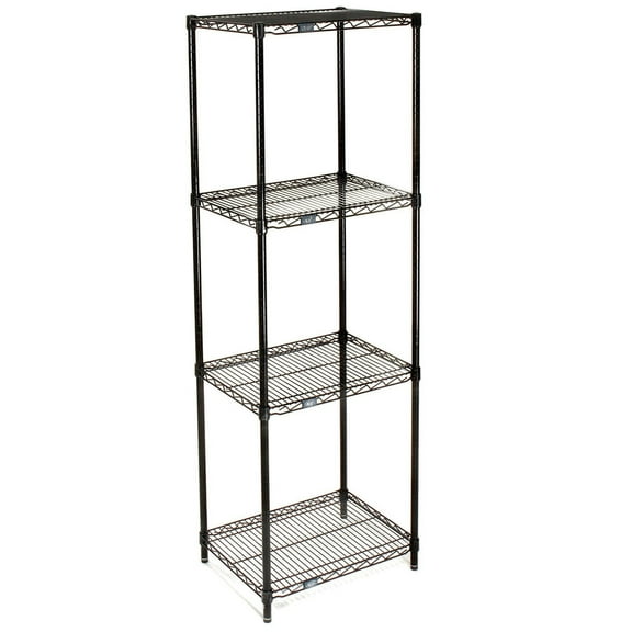 Nexel Wire Shelving, Black Epoxy, 24"W X 24"D X 63"H