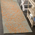 thumbnail image 2 of SAFAVIEH Blossom Clarence Abstract Runner Rug, Grey/Orange, 2'3" x 10', 2 of 8