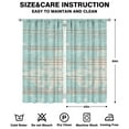 thumbnail image 2 of Vintage Teal Wood Grain Curtains-Blackout Curtains Bedroom Decor Living Room Darkening Grommet Window Drapes 2 Panels Set 42x84 inch, 2 of 2