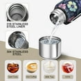 thumbnail image 3 of 20 Oz Pioneer Flower Coffee Tumbler Double Wall Insulated Stainless Steel Water Bottle | Metal Reusable Thermoses Flask with Cup Cap | Leak & Sweat Proof with Anti-Dust Lid, 3 of 7