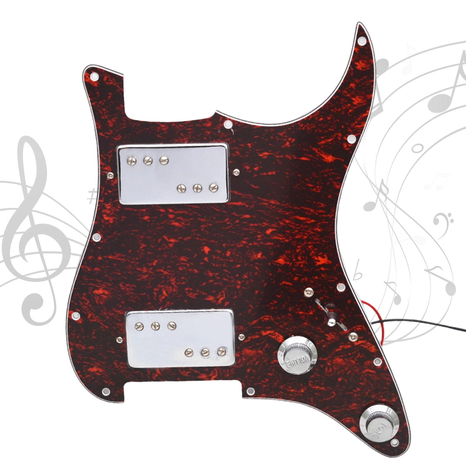 Guitar Pickguard Humbucker Pickups Scratch Plate 3 Ply PVC Construction for Electric Guitar Musicians