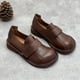 thumbnail image 4 of 2022 Primavera Vintage Estilo Japonés Estudiante De Alta Calidad Punta Redonda Zapatos De Cuero Genuino Planos Suaves Y Poco Profundos Mocasines Para Mujer, 4 of 4