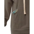 thumbnail image 4 of A2Y Women's Relax Fit Kangaroo Phone Pockets Hoodie Sweatshirts Mocha S, 4 of 5