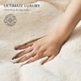 thumbnail image 4 of EVERGRACE Luxury Soft Faux Chinchilla Fur Throw Pillow Cover 1 Piece, Decorative Plush Fluffy Cozy Mink Pillow Case 20"x20" for Couch, Square Cushion Cases for Sofa Bed Living Room, Arctic White, 4 of 8