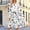 C_ White Dresses for Women, variant on Womens Dresses Long Sleeve Crew Neck Shirred Waist Midi Loose Tunic with White Polka Dot Pattern for Family Outings Casual Weekend Plans Orange L