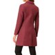 thumbnail image 3 of Abrigo de invierno para mujer INSPIRE CHIC con solapa muesca, abrigo de trench de doble botonadura, tamaño S, color rojo sandía, 3 of 6