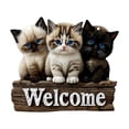 thumbnail image 2 of Joyful Animals Welcome Sign Newsbird Wooden Pendant Wall And Courtyard Decoration Hanging Sign, 2 of 9