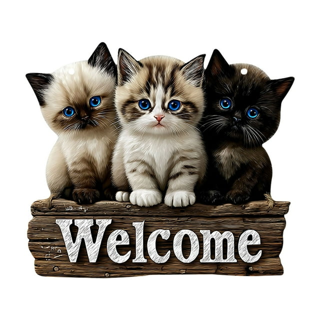 Joyful Animals Welcome Sign Newsbird Wooden Pendant Wall And Courtyard Decoration Hanging Sign