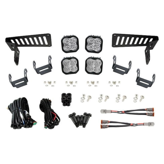 Diode Dynamics DD6554 Cowl LED Bracket Kit for 18-20 Wrangler JL/Gladiator White Fits select: 2018-2019,2021 JEEP WRANGLER UNLIMITED