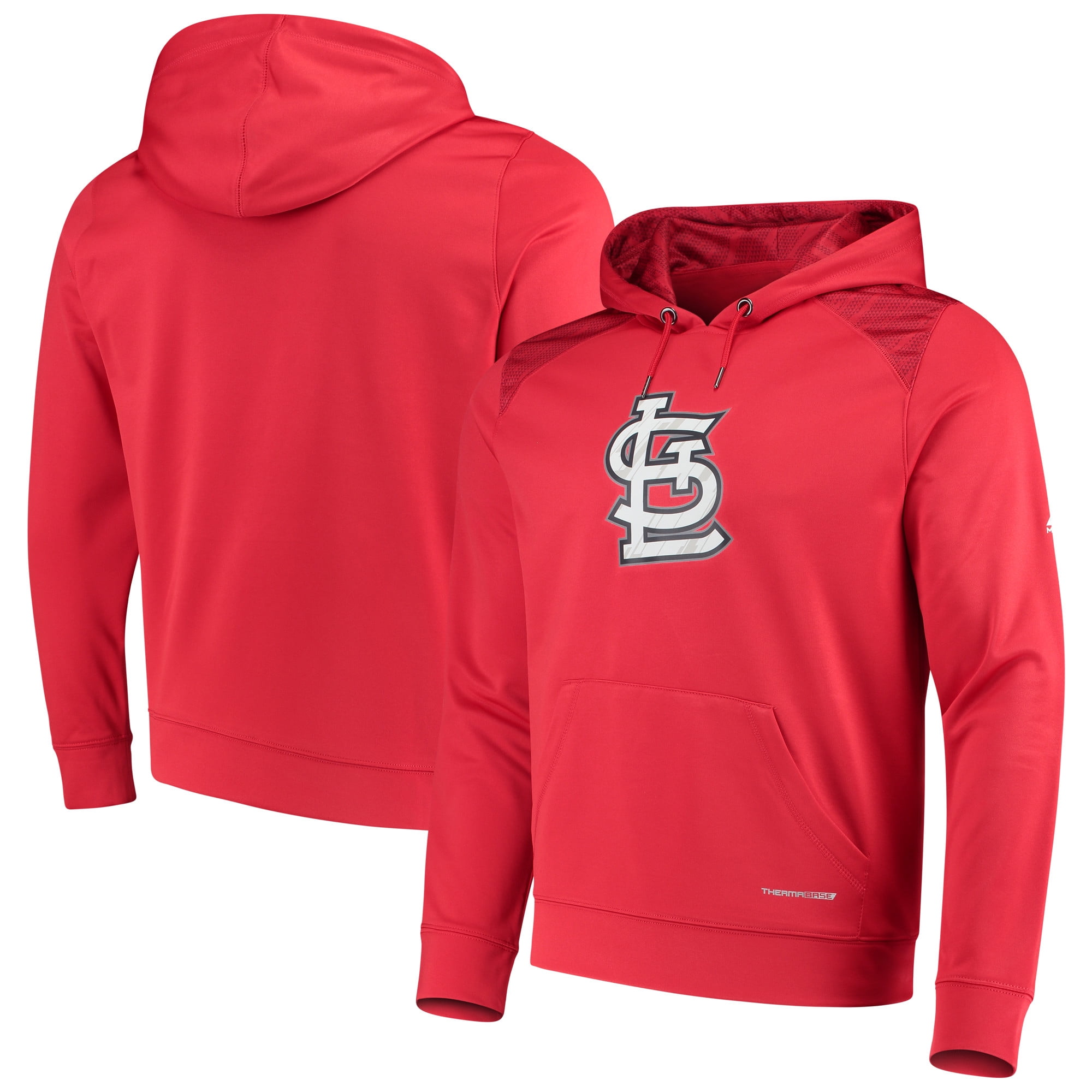 St. Louis Cardinals Majestic Armour Poly Fleece Pullover Hoodie - Red ...
