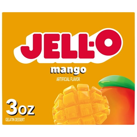 Jell-O Mango Artificially Flavored Gelatin Dessert Mix, 3 oz Box