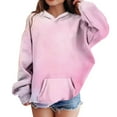 thumbnail image 4 of YunPes Girls' Tie Dye Sweatshirt | Gradient Color Cotton Pullover | Kids Fashion Casual Hoodie Rappers with Puppies Hoodie, 4 of 7