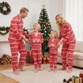 thumbnail image 2 of Matching Christmas Pajamas for Family Long Sleeve Reindeer Print Tops + Pants Set Loungewear, 2 of 10