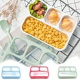 thumbnail image 7 of SLYNSHome Bento Box for Adult Lunch Box with 3 Compartments,Leakproof Food Containers with Spoon,Microwave & Dishwasher & Freezer Safe - Green, 7 of 7