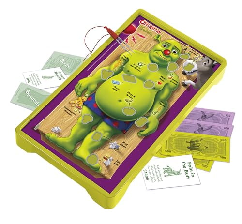 OPERATION :Shrek - Collectible Silly Skill Board Game, Perform Surgery On Shrek, Removing Parts & Buzzer, Licensed, Family & Kids Ages 6+, 1+ Players