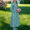 thumbnail image 3 of DISNIMO Blue Axolotl Dress Girls Long Sleeve Dresses Size 5-6 Dresses for Kids Long Swing Dress with Pockets Long Sleeve Crew Neck Dress for Kids Girls Twirl Dresses Soft, 3 of 7