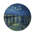 thumbnail image 2 of FINCIBO Round Standard Mouse Pad, Non-Slip Mouse Pad for Home, Office, and Gaming Desk, The Starry Night Over The Rhone Van Gogh, 2 of 5