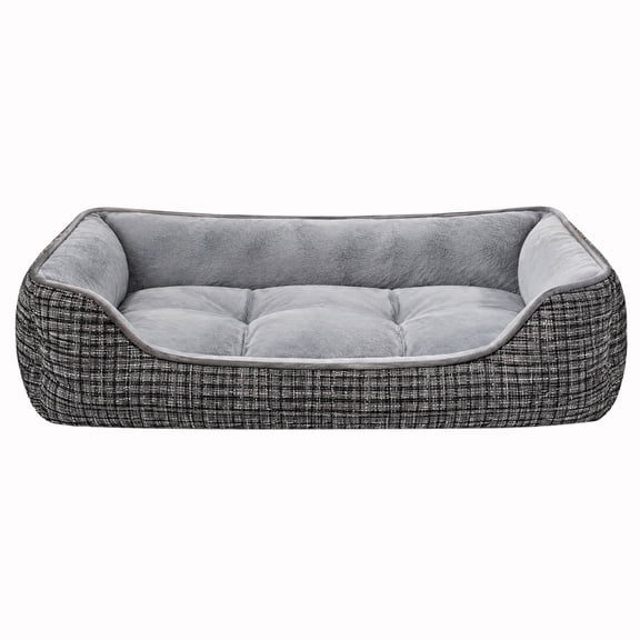 Vibrant Life Medium Signature Cuddler Pet Bed, Gray, 22" x 27"