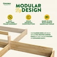 thumbnail image 3 of Greenes Fence 48" x 48" x 11" Beige Cedar Raised Garden Kit with Trellis, 3 of 8