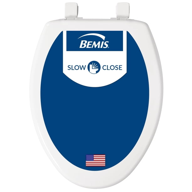 Asiento de inodoro Bemis 7300SLEC alargado con cierre lento, color blanco