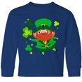 thumbnail image 3 of Inktastic Cute Leprechaun for St. Patrick's Day Long Sleeve Youth T-Shirt, 3 of 5