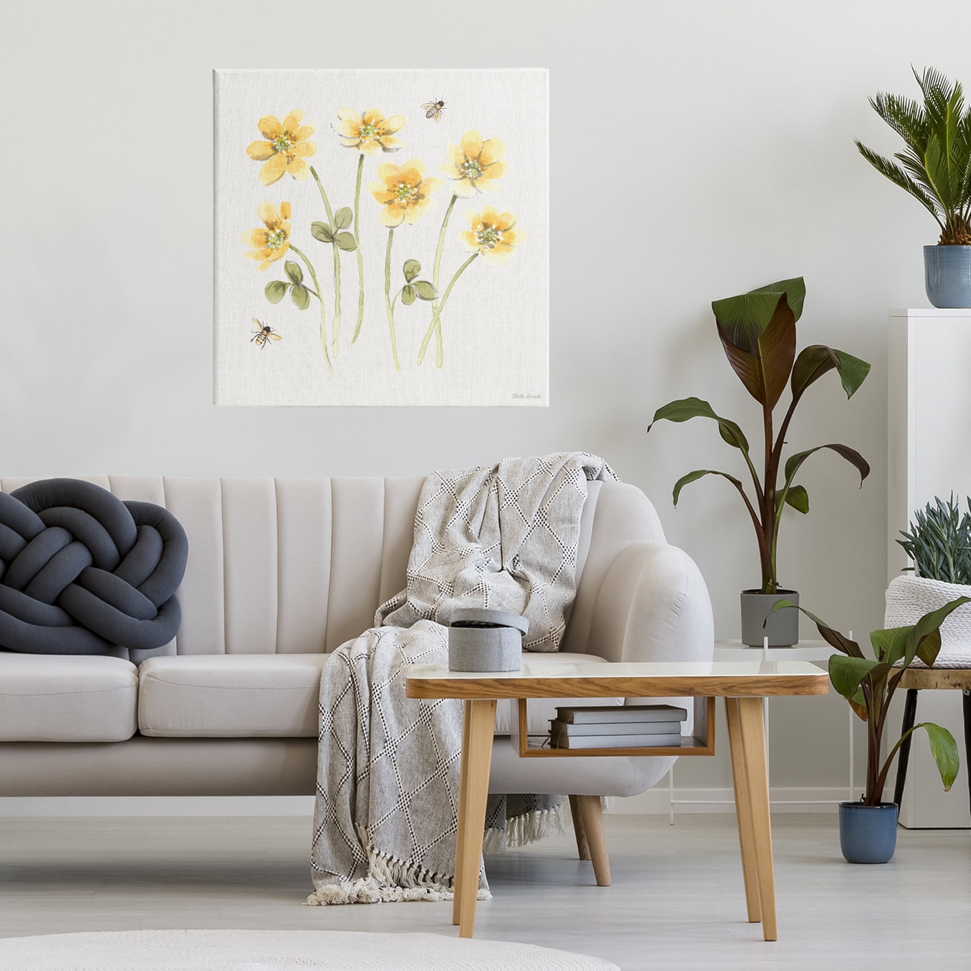 Stupell Industries Sweet Honey Wildflowers Canvas Wall Art, design by Beth Grove