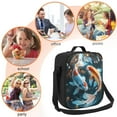 thumbnail image 5 of Rateoe Cute Koi Fish Serenity Lunch Bag Reusable Lunch Box with Shoulder Straps for Men Women Insulated Portable Lunchbox for adults Suitable for School Work Picnic, 5 of 7