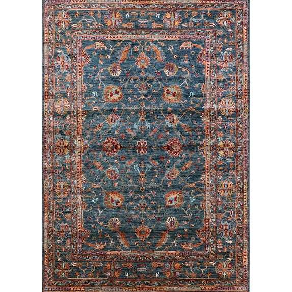 Ahgly Company Indoor Rectangle Mid-Century Modern Velvet Maroon Purple Area Rugs, 3' x 5'