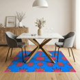 thumbnail image 3 of ODIKA 5'x7' Washable Area Rug Easy Care, Non-Shedding, Pet Friendly, Aesthetic Cartoon Vibrant Contrast Graphic Bold Astrag Funky Refined Structured for Small Living Room, Bedroom, 3 of 7