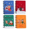 thumbnail image 1 of 4pcs Christmas Mini Spiral Notepads Mini Spiral Notebooks Christmas Office Memo Notepads, 1 of 8