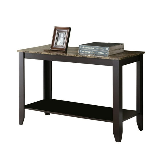 Monarch Specialties Accent Table, Console, Entryway, Narrow, Sofa, Living Room, Bedroom, Laminate, Brown Marble Look, Transitional