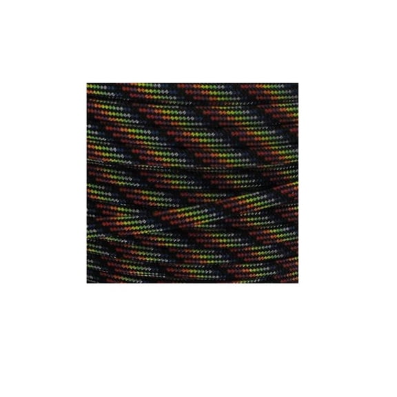 US Ropes Type III Commercial 550 Paracord 100' Hank Made in USA Survival Cord Parachute Outdoor (Dark Stripes)