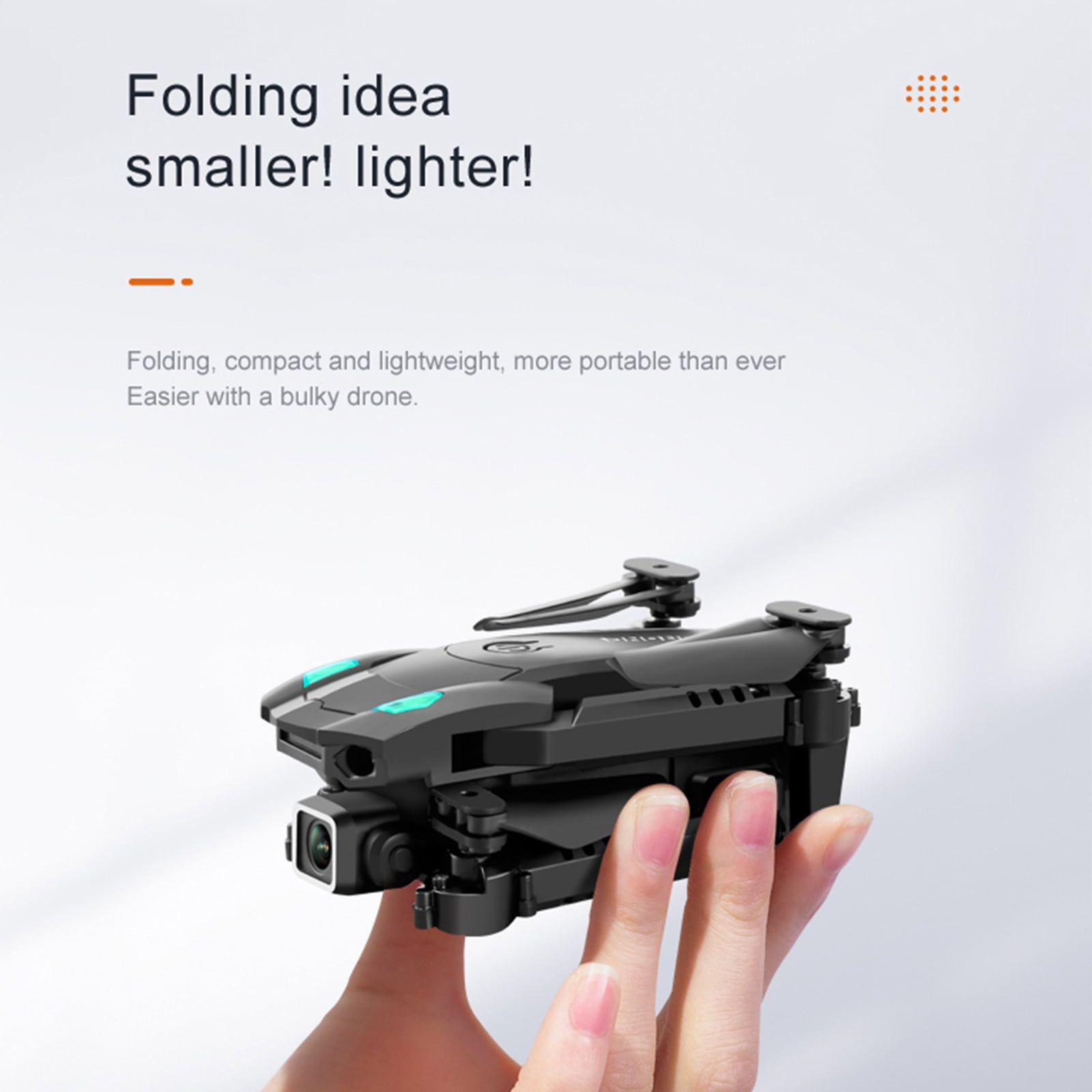 Drone 1080P Camera 3 Sided Obstacle Avoidance Quadcopter, 6CH Fixed Height Altitude Hold, WiFi FPV Gesture Photo 360 Stunt, 150M Remote 10 Min Flight Mini Foldable Toy