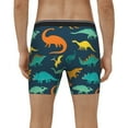 thumbnail image 4 of Rateoe Colorful Dinosaur Print Men’s Underwear Boxer Briefs Soft Comfortable Underwear Boxer Briefs, Long Leg Briefs,Anti-chafing Boxer Briefs, 4 of 7