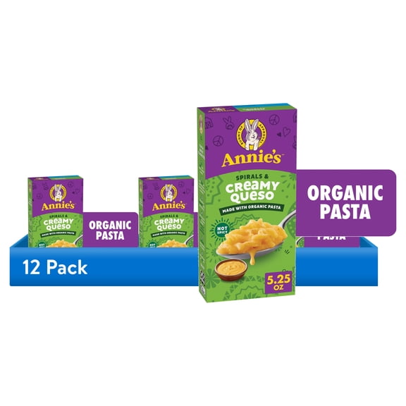 (12 pack) Annie's Spirals and Creamy Queso with Organic Pasta, 5.25 oz