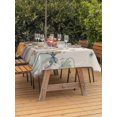 thumbnail image 2 of Outdoor Tablecloth with Umbrella Hole and Zipper, Fall Rectangle Table Cloth 60x84 Inch Waterproof Tablecloth, Orange Green Pumpkins Thanksgiving Bird Leaf Picnic Table Cover for Patio Camping, 2 of 7