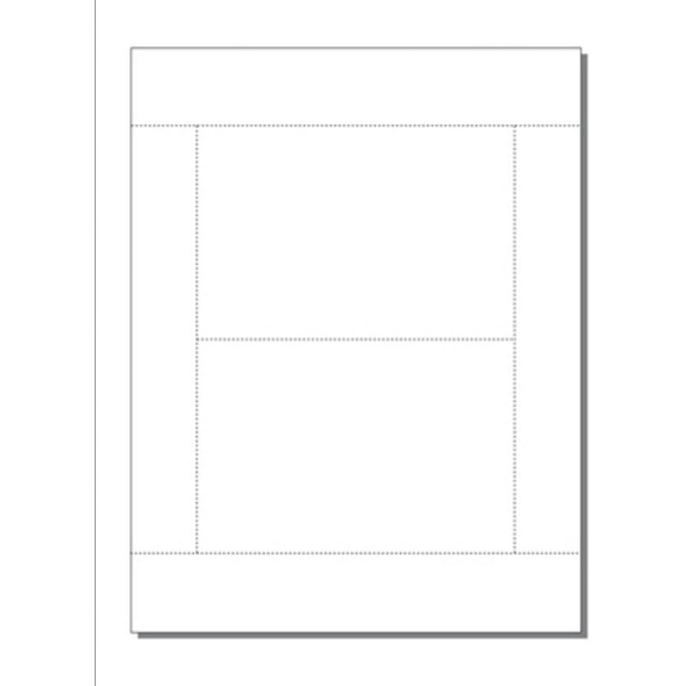 65lb White Printable Postcards - Blank Postcard Paper - Perforated