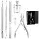 thumbnail image 1 of Kit de Herramientas para Uñas Encarnadas, 6 Piezas Kit Nail Clipper Trimmer,Juego de pedicura profesional de acero inoxidable,Portátil Manicura Pedicura Set con Negro Caso XianweiShao  9024719129068, 1 of 5