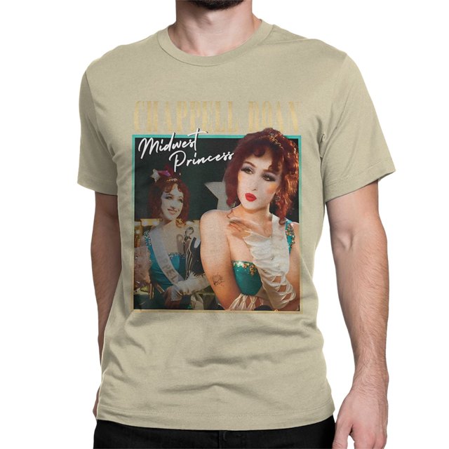 Camisetas de princesa del Medio Oeste de los 90 para hombre y mujer, de Chappell Roan, de algodón puro, de manga corta y cuello redondo, para adultos