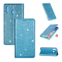 Samsung Galaxy A20E Wallet Case, Galaxy A10e Case,Dteck Bling Slim PU Leather Magnetic Flip Folio Stand Case Cover Built-in One Card Holder For Samsung Galaxy A20e A20LF A10E, Blue