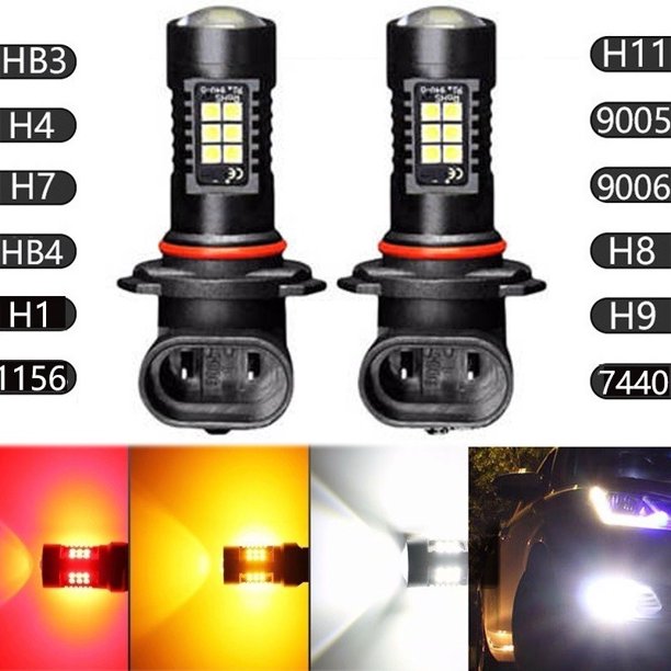 1pc Canbus H11 9005 9006 H1 Luz Antiniebla 3030 21Smd led Drl Funcionamiento Diurno 1156 1157 Bombilla De Giro H4 H7 Faros Lig huangjie unisex