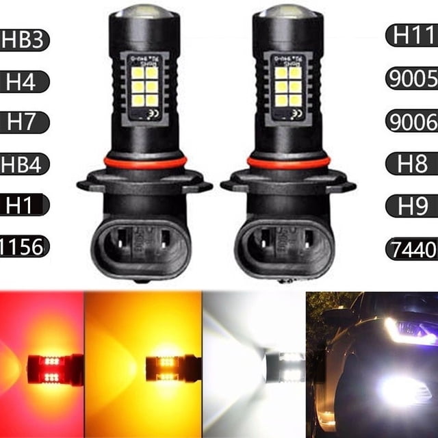 1pc Canbus H11 9005 9006 H1 Luz Antiniebla 3030 21Smd led Drl Funcionamiento Diurno 1156 1157 Bombilla De Giro H4 H7 Faros Lig
