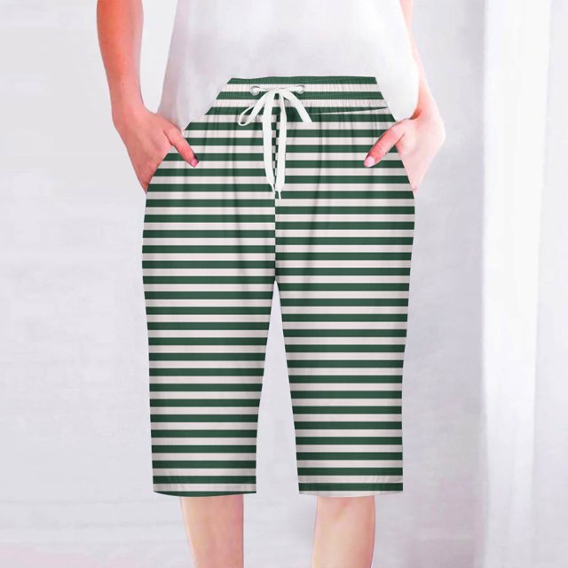 Mefallenssiah Women Shorts Casual Pants Straight Leg Drawstring Elastic Waist Loose Comfy Pants with Pockets