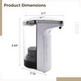 thumbnail image 5 of Touchless Soap Dispenser with Motion Sensor, Automatic Hand Sanitizer Dispenser with LED Display, 15.2 oz Capacity Foam Soap Dispenser, Battery Operated Wall Mount or Countertop, 5 of 5