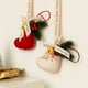 thumbnail image 3 of Juego de adornos para árbol de Navidad con cinta de terciopelo y adornos de madera: kit de 5 piezas para colgar en el coche, ideal para regalar en estas fiestas., 3 of 5