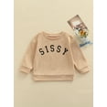 thumbnail image 2 of Qiylii Children’s Tops Letter Printed Round Neck Long Sleeve Sweatshirt, 2 of 9