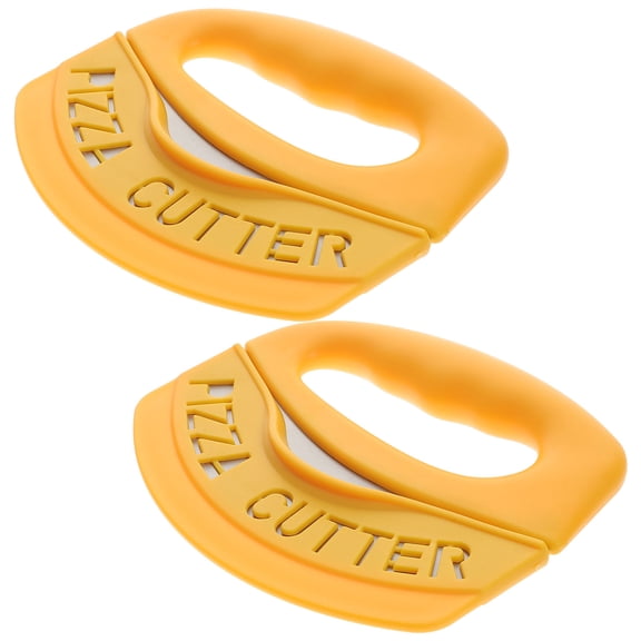 Toyvian 2pcs Stainless Steel Pizza Cutter Multi Purpose Slicer For Home Bakery Use For Easy Cutting Of More